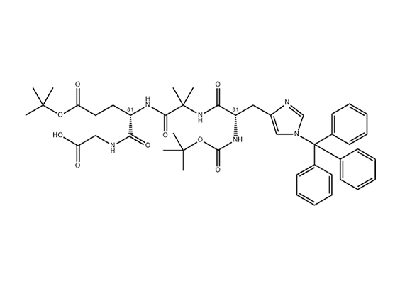 叔丁氧羰基-组氨酸(三苯甲基)-&Alpha;-氨基异丁酸-谷氨酸(叔丁酯)-甘氨酸（索马鲁肽片段四肽）